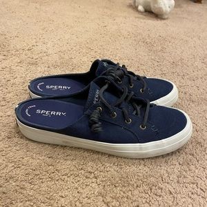 Navy Sperry Slip-ons